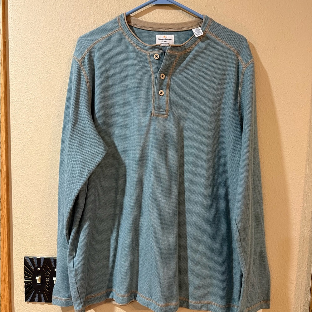 Tommy Bahama Teal Long Sleeve Henley